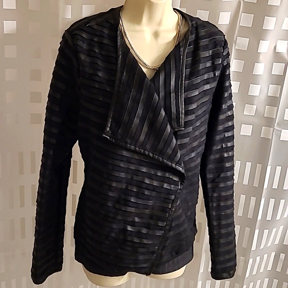 Faux leather-suede jacket